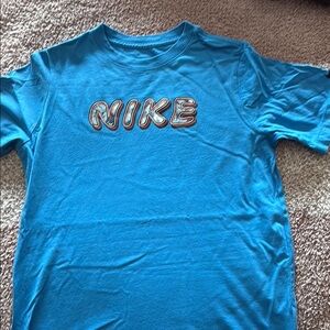 Nike Blue Short Sleeve Tee with Reflective Logo youth xl
